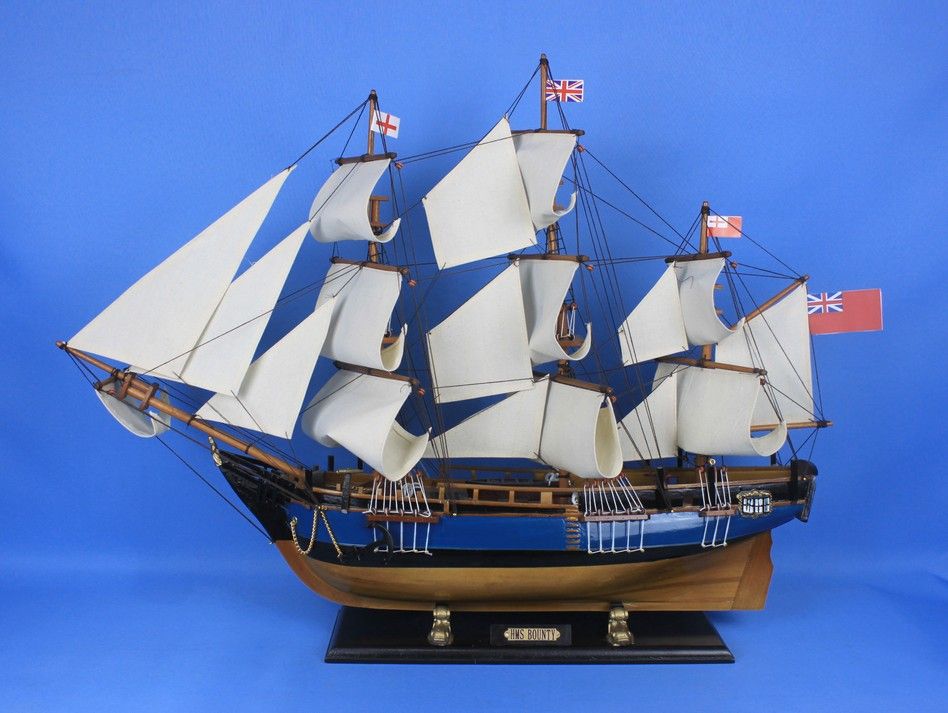 Wooden HMS Bounty Tall Model Ship 34""