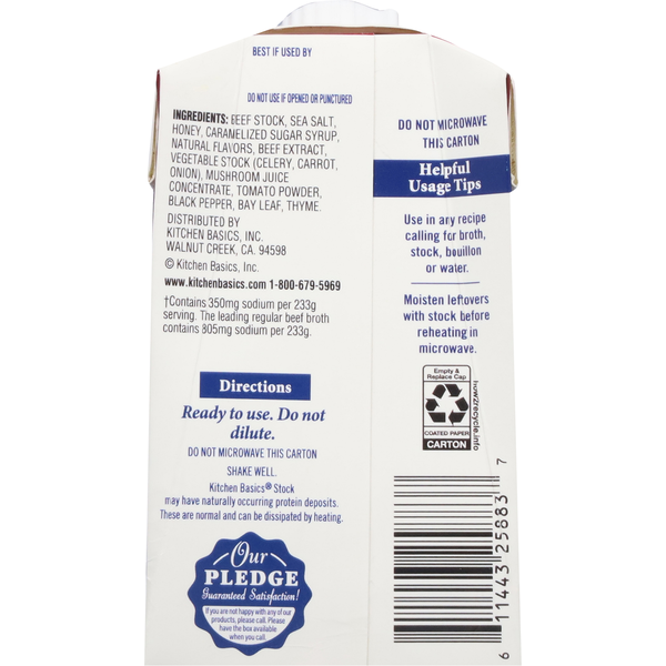 Kitchen Basics Beef Stock, 8.25 oz., Pack of 12