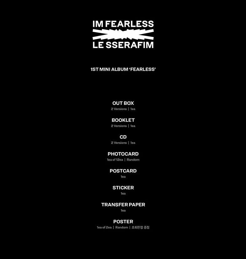 LE SSERAFIM 1st Mini Album - Fearless