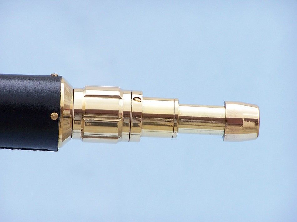 Floor Standing Brass/Leather Anchormaster Telescope 65""