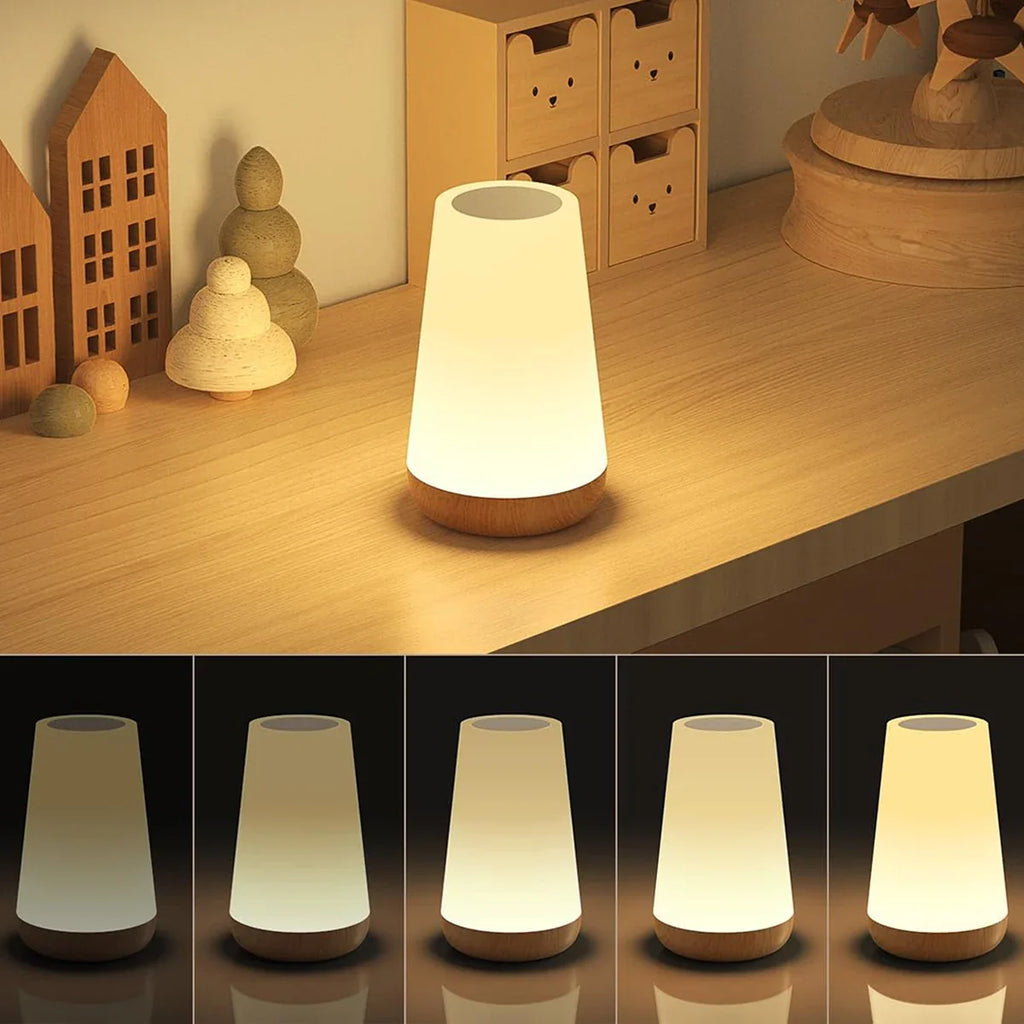 LED 13 - Color RGB Rechargeable Night Light Remote & Touch Control USB Dimmable Portable Bedside Table Lamp - PhishStones Products