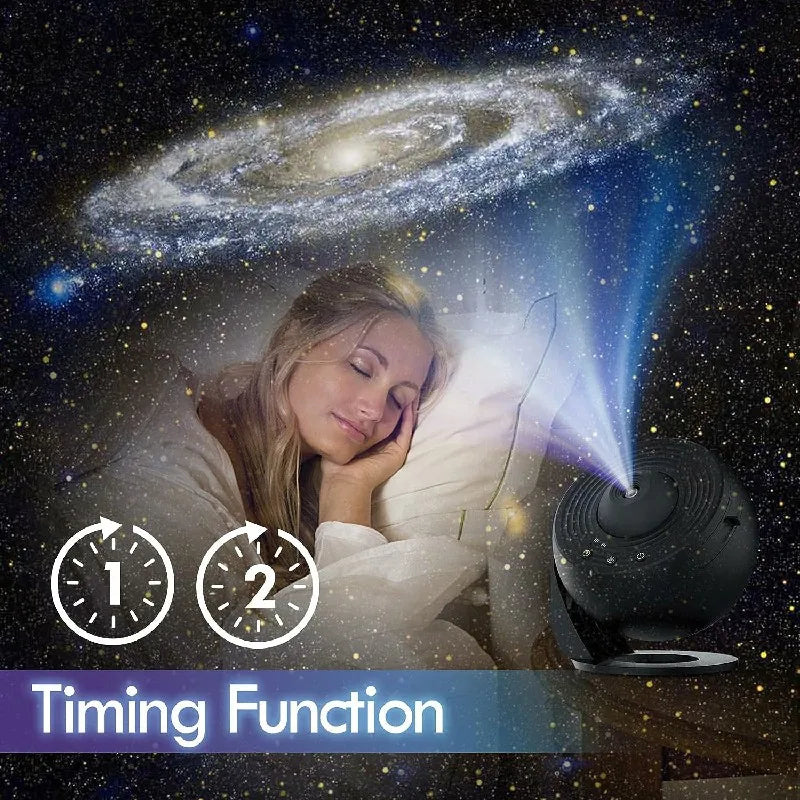 LED Galaxy Starry Sky Projector Night Light 360° Rotating Planetarium Lamp for Kids Room & Bedroom - PhishStones Products