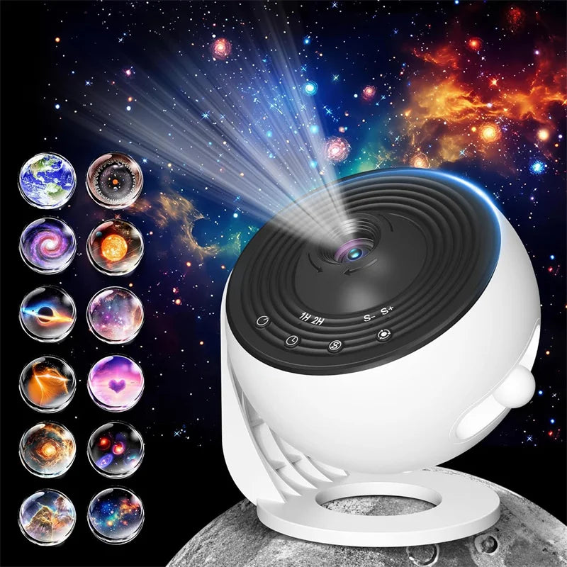 LED Galaxy Starry Sky Projector Night Light 360° Rotating Planetarium Lamp for Kids Room & Bedroom - PhishStones Products