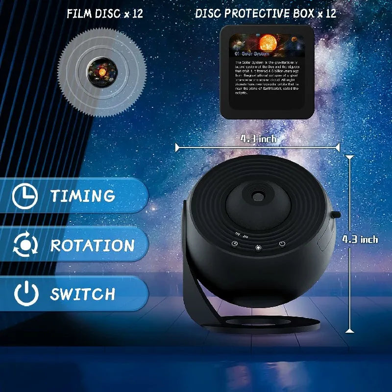 LED Galaxy Starry Sky Projector Night Light 360° Rotating Planetarium Lamp for Kids Room & Bedroom - PhishStones Products