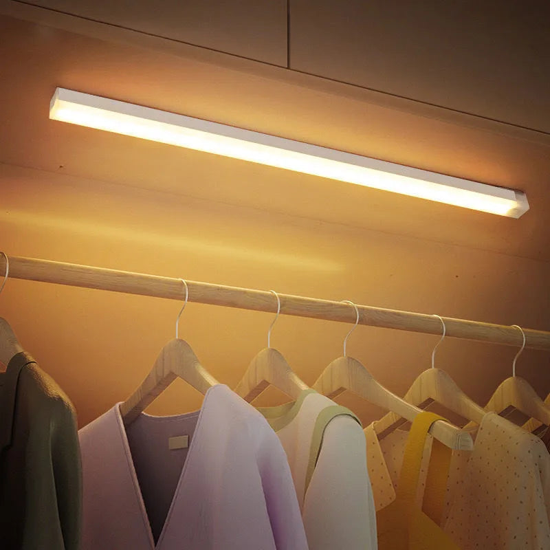 LED Motion Sensor Night Light 19.7 in (50 cm) – USB - C Rechargeable Wireless Cabinet, Wardrobe & Staircase Backlight - PhishStones Products