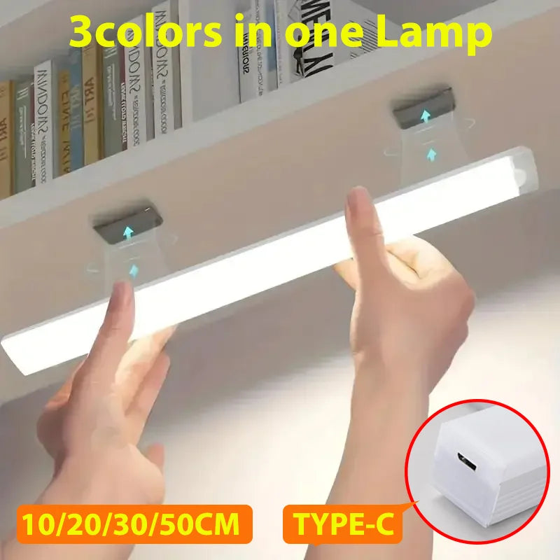 LED Motion Sensor Night Light 19.7 in (50 cm) – USB - C Rechargeable Wireless Cabinet, Wardrobe & Staircase Backlight - PhishStones Products