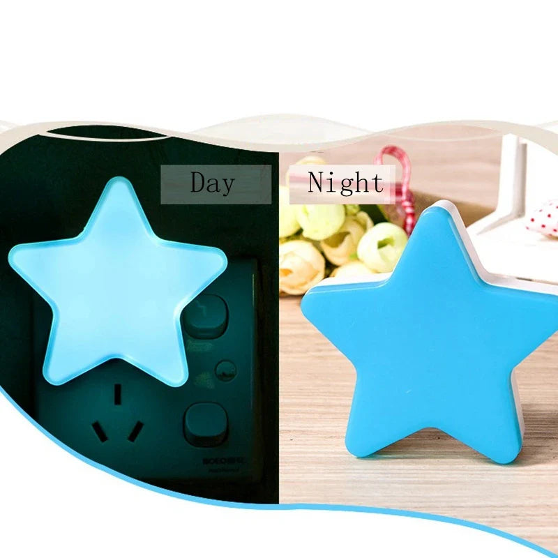 LED Star Night Light with EU/US Plug - Bedside Lamp for Bedroom, Nursery, Living Room & Corridor - PhishStones Products
