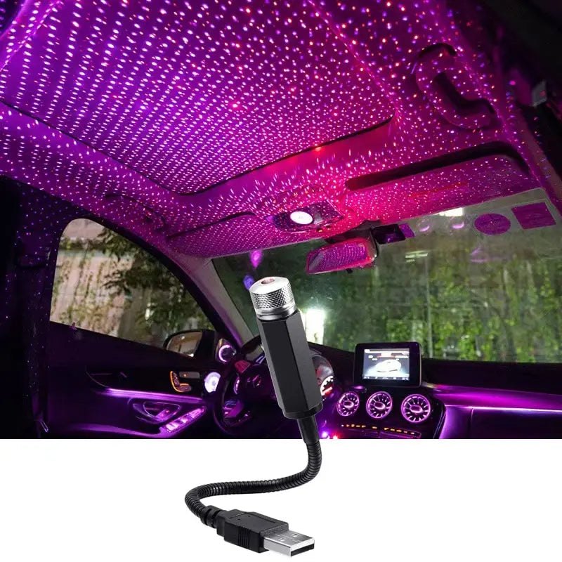 LED Starry Sky Galaxy Projector Light 5V USB – Car Roof & Room Ceiling Atmosphere Lamp - PhishStones Products