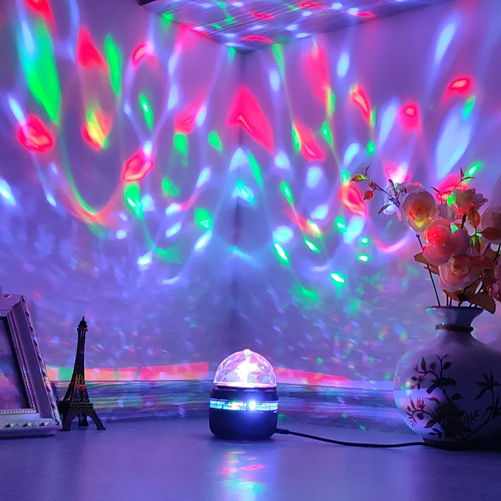 LED Starry Sky Projector Night Light - 360° Rotating USB 5V RGB Moon & Stars Lamp for Bedroom, Weddings & Christmas - PhishStones Products
