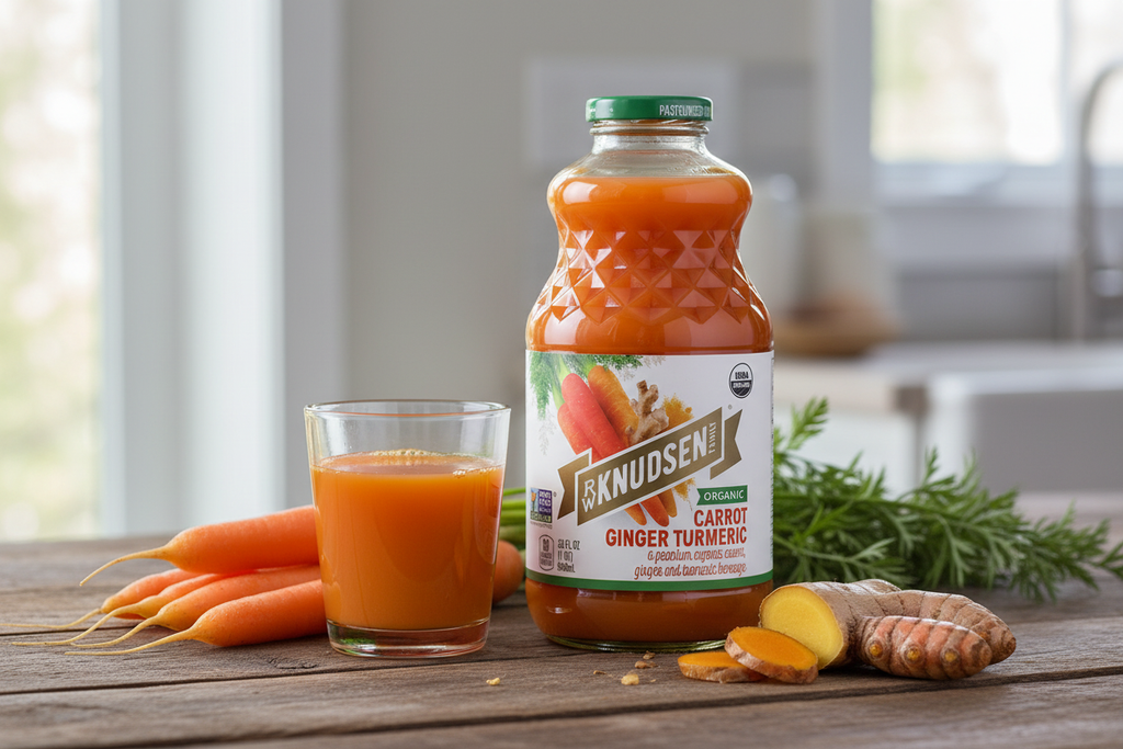 R.W. Knudsen Organic Carrot Ginger Turmeric Juice - Immune Support (Case of 6, 32 oz)