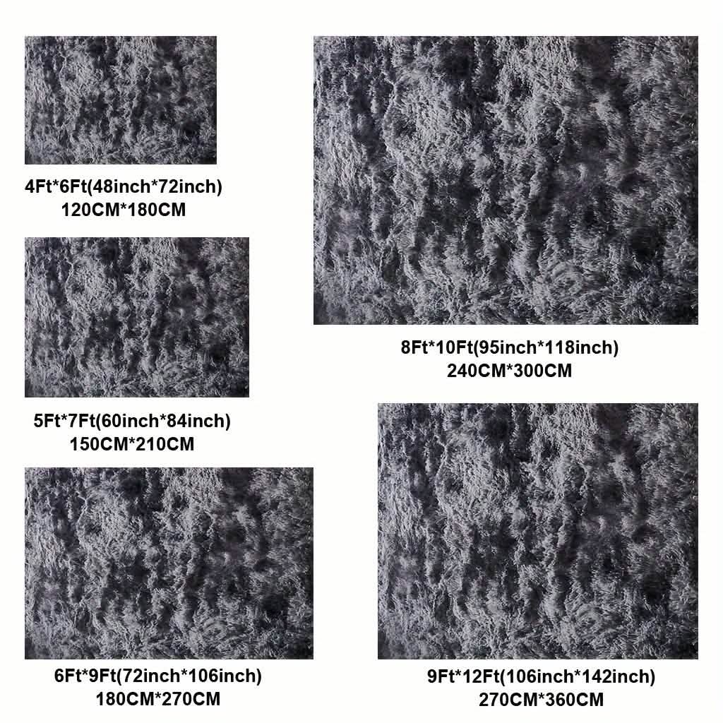 Light Gray Shaggy Area Rug – Soft Plush Indoor Carpet - PhishStones Products