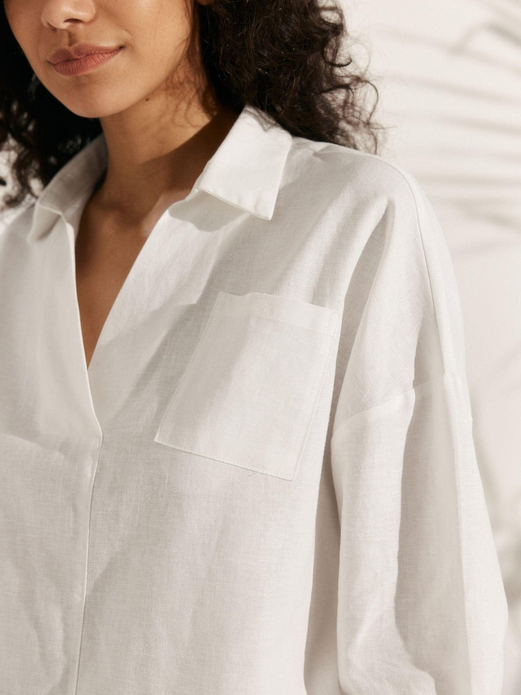 Linen Plaid Oversized Fit Pocket Shirt - PhishStones Products
