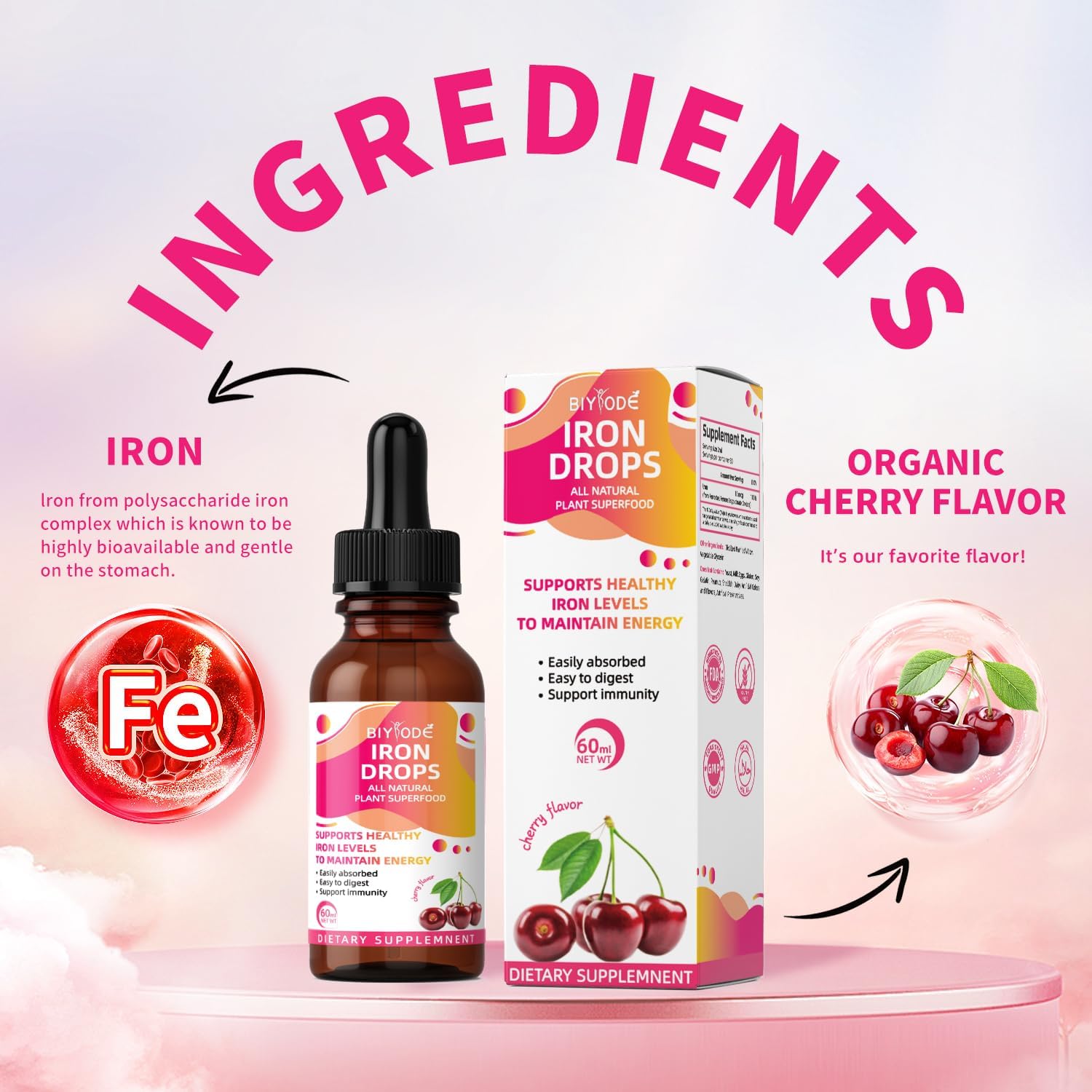 Liquid Iron Supplement for Women - PhishStones Products