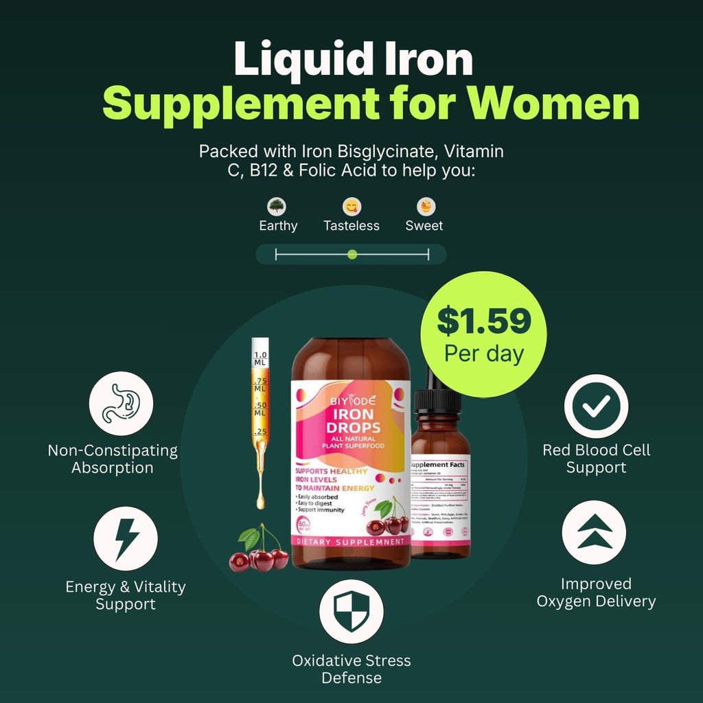 Liquid Iron Supplement for Women - PhishStones Products