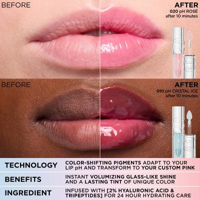 L'Oreal Paris Plump Ambition Hyaluron pH Lip Oil Plumping Lip Gloss Coral 0.16 fl oz - New - PhishStones Products