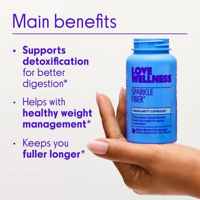 Love Wellness Sparkle Fiber Vegan Dietary Supplements 90ct - New - PhishStones Products