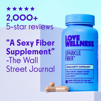 Love Wellness Sparkle Fiber Vegan Dietary Supplements 90ct - New - PhishStones Products