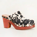 Loyal West Carlotta Trail Clogs Black And White Cowhide - PhishStones Products