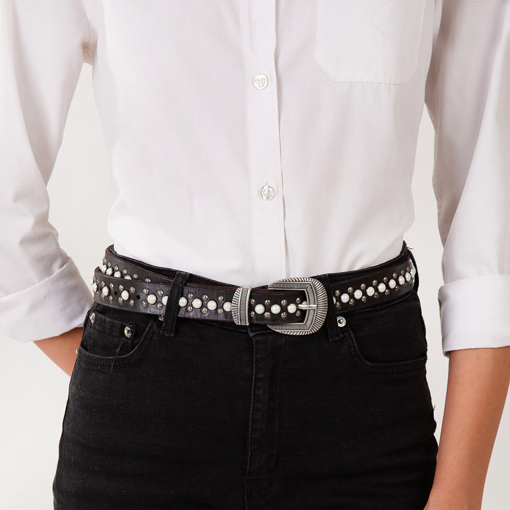 Loyal West Midnight Ranger Leather Belt In Calfskin - PhishStones Products