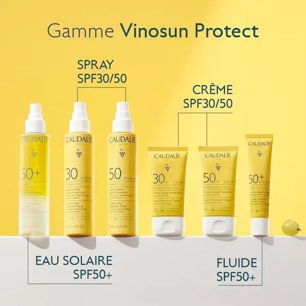 Caudalie Vinosun High Protection Cream SPF 30 Sunscreen - Eco-Friendly, Fragrance-Free, Antioxidant-Rich for Dry & Sensitive Skin
