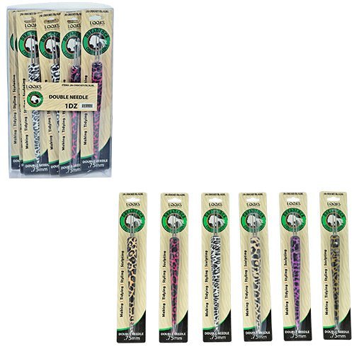 LQQKS ANIMAL PRINT HANDLE DREADLOCK CROCHET DOUBLE NEEDLE .75 - PhishStones Products