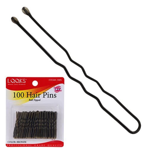 LQQKS HAIR PIN 100CT BRONZE (1 3/4") - PhishStones Products