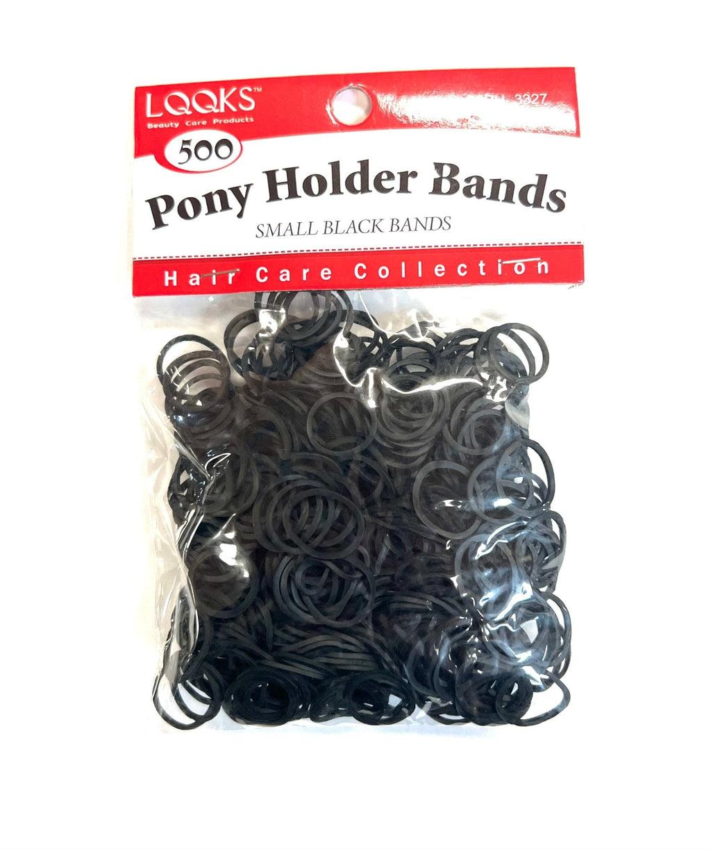 LQQKS PONYHOLDER BAND BLACK 500PC/PK - PhishStones Products