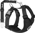 Lukovee Dog Seat Belt - Adjustable Dog Car Harness for Large, Medium & Small Dogs, Soft Padded & Breathable Mesh Dog Seatbelt with Car Vehicle Connector Strap (Black, XX - Small) - PhishStones Products