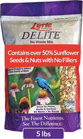 Lyric Delite Wild Bird Seed - No Waste Bird Food Mix with Shell - Free Nuts & Seeds - Attracts Buntings, Chickadees & Finches - 5 lb bag - PhishStones Products