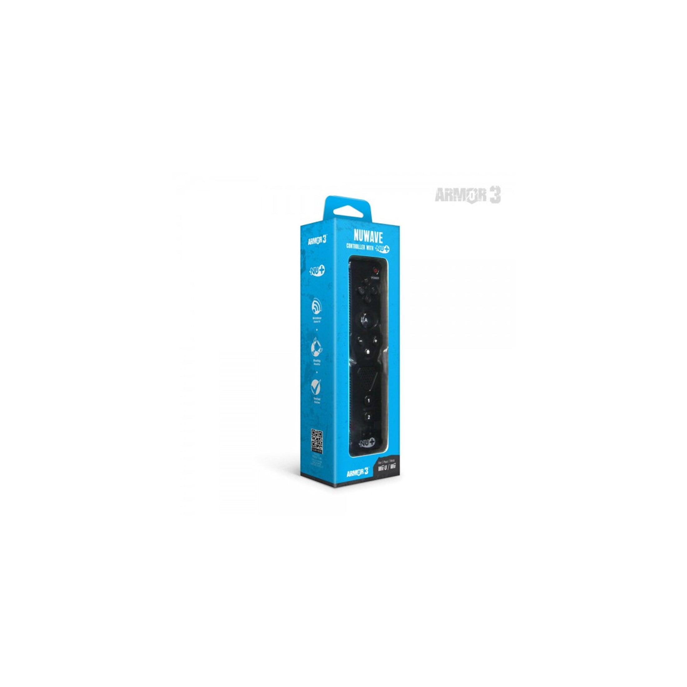 Wii / Wii U NuWave Controller Remote: Black - Armor3