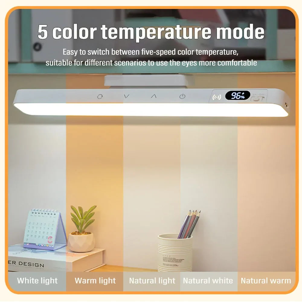 Magnetic Touch LED Desk Lamp Rechargeable USB - C Night Light 5 Color Temps 360° Rotating Bedside & Cabinet Light - PhishStones Products
