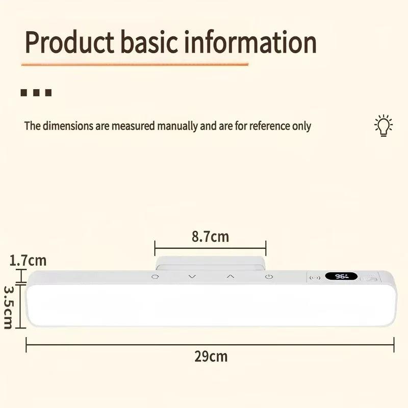 Magnetic Touch LED Desk Lamp Rechargeable USB - C Night Light 5 Color Temps 360° Rotating Bedside & Cabinet Light - PhishStones Products
