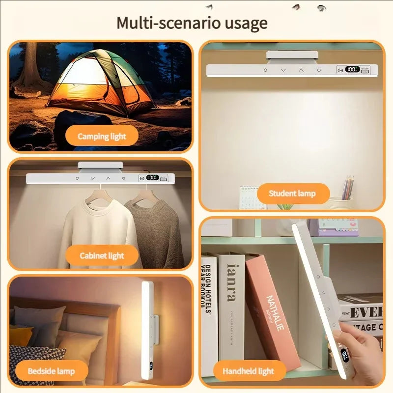 Magnetic Touch LED Desk Lamp Rechargeable USB - C Night Light 5 Color Temps 360° Rotating Bedside & Cabinet Light - PhishStones Products
