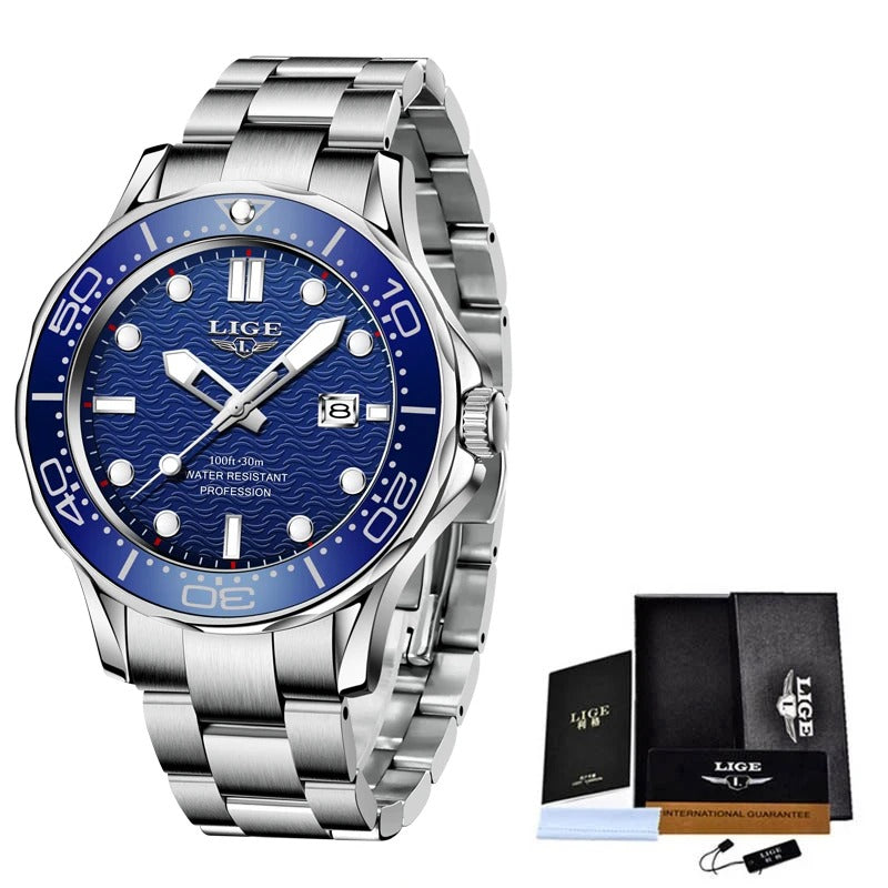 Black Multifunctional Sport Men Watches Luxury Quartz Watches Fashion Chronograph Stylish Elegant Comfortable Watch For Men