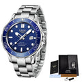 Black Multifunctional Sport Men Watches Luxury Quartz Watches Fashion Chronograph Stylish Elegant Comfortable Watch For Men