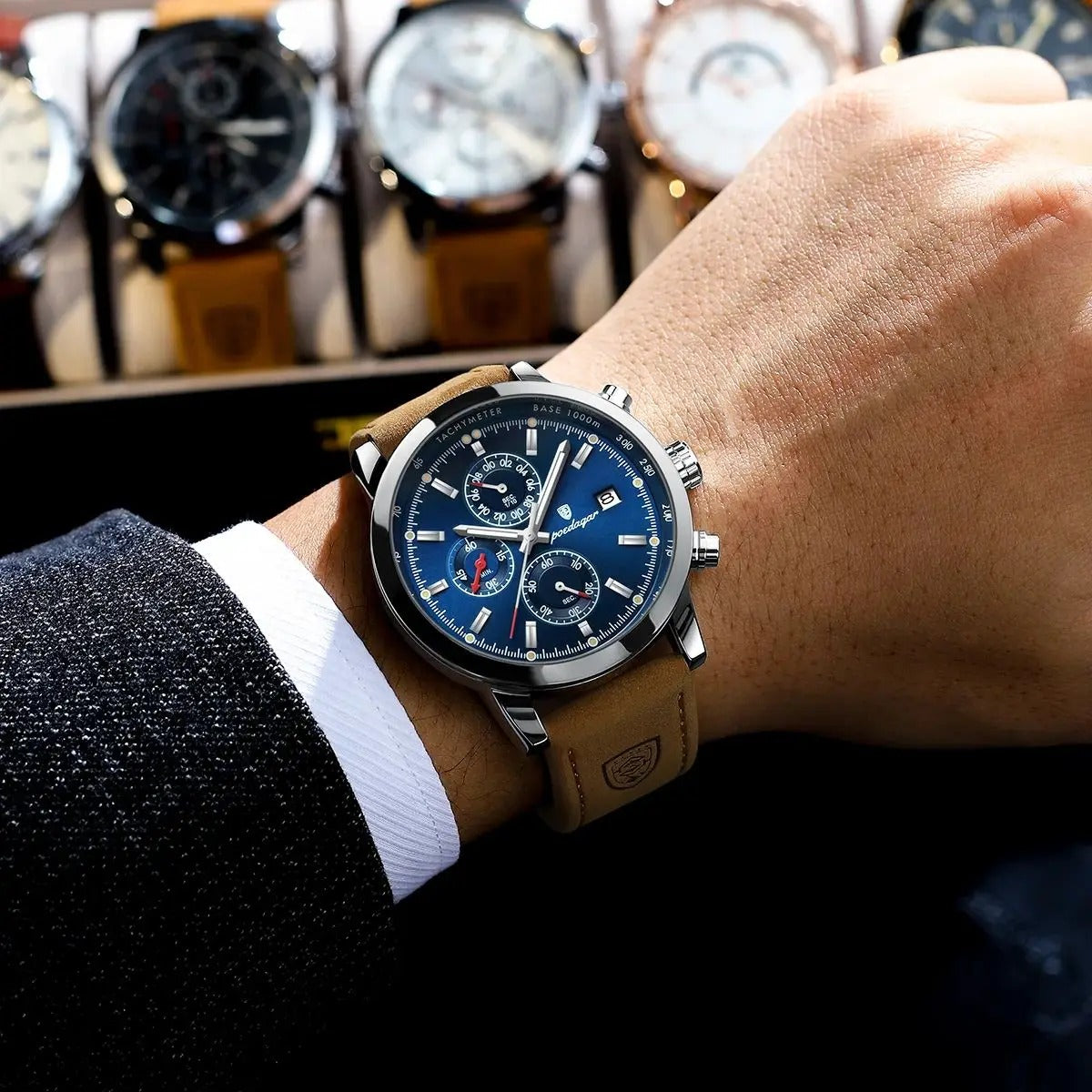 New Top Luxury Mens Watch Quartz Clock Waterproof Classic Automatic Chronograph Military Wrist Watches for Men