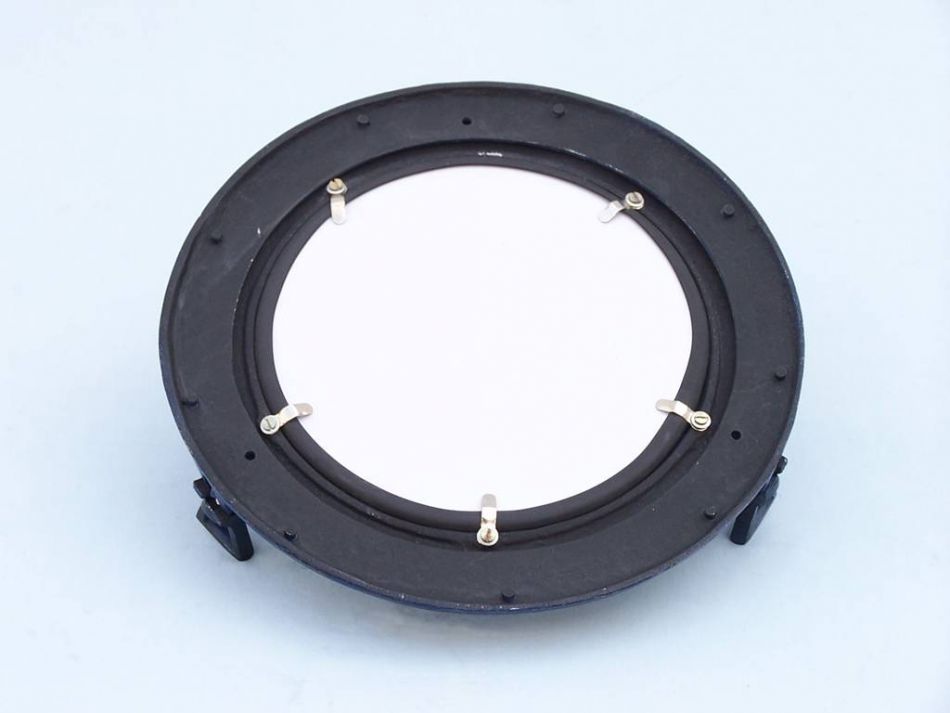 Rustic Blue Aluminum Deluxe Class Decorative Ship Porthole Mirror 12""