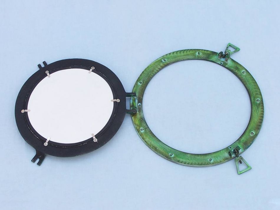 Brass Deluxe Class Titanic Shipwrecked Decorative Ship Porthole Mirror 15""
