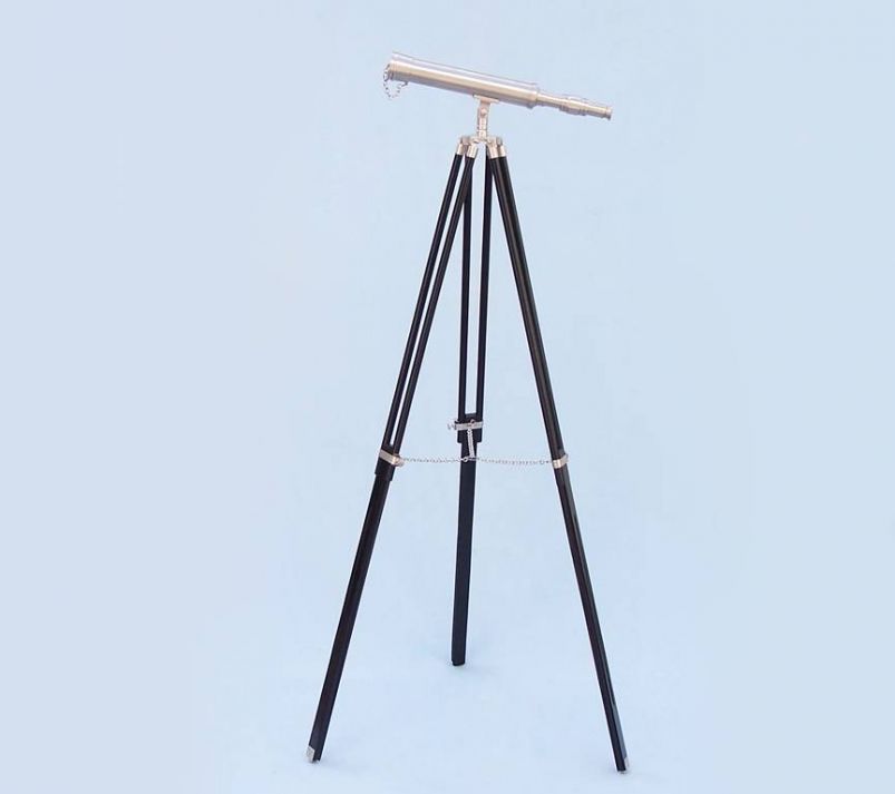 Floor Standing Brushed Nickel Harbor Master Telescope 50""