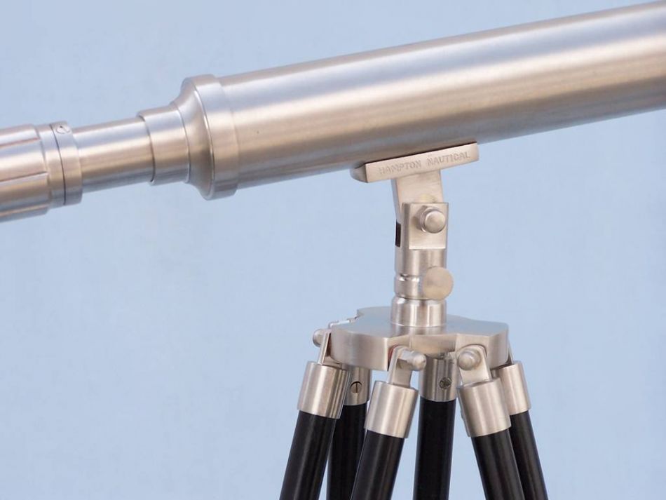 Floor Standing Brushed Nickel Harbor Master Telescope 50""