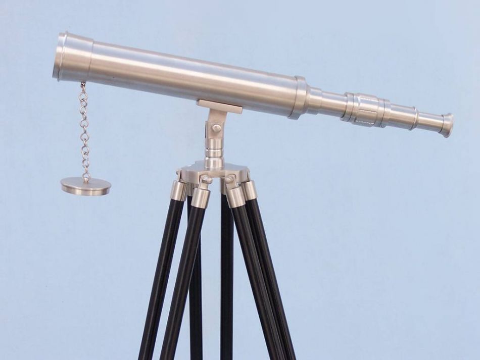 Floor Standing Brushed Nickel Harbor Master Telescope 50""