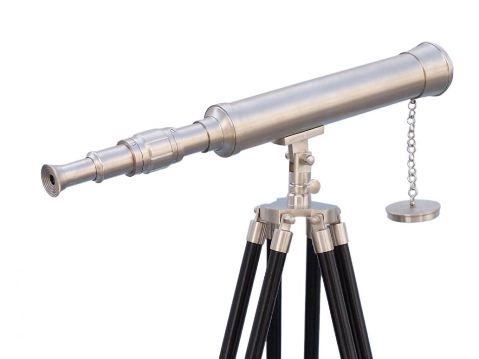 Floor Standing Brushed Nickel Harbor Master Telescope 50""