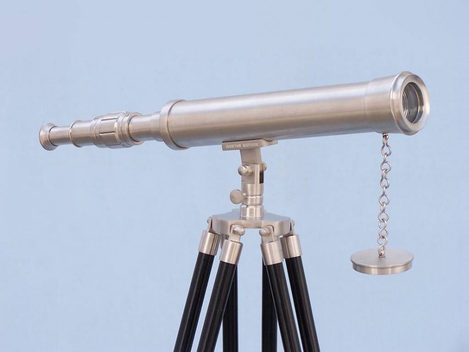 Floor Standing Brushed Nickel Harbor Master Telescope 50""