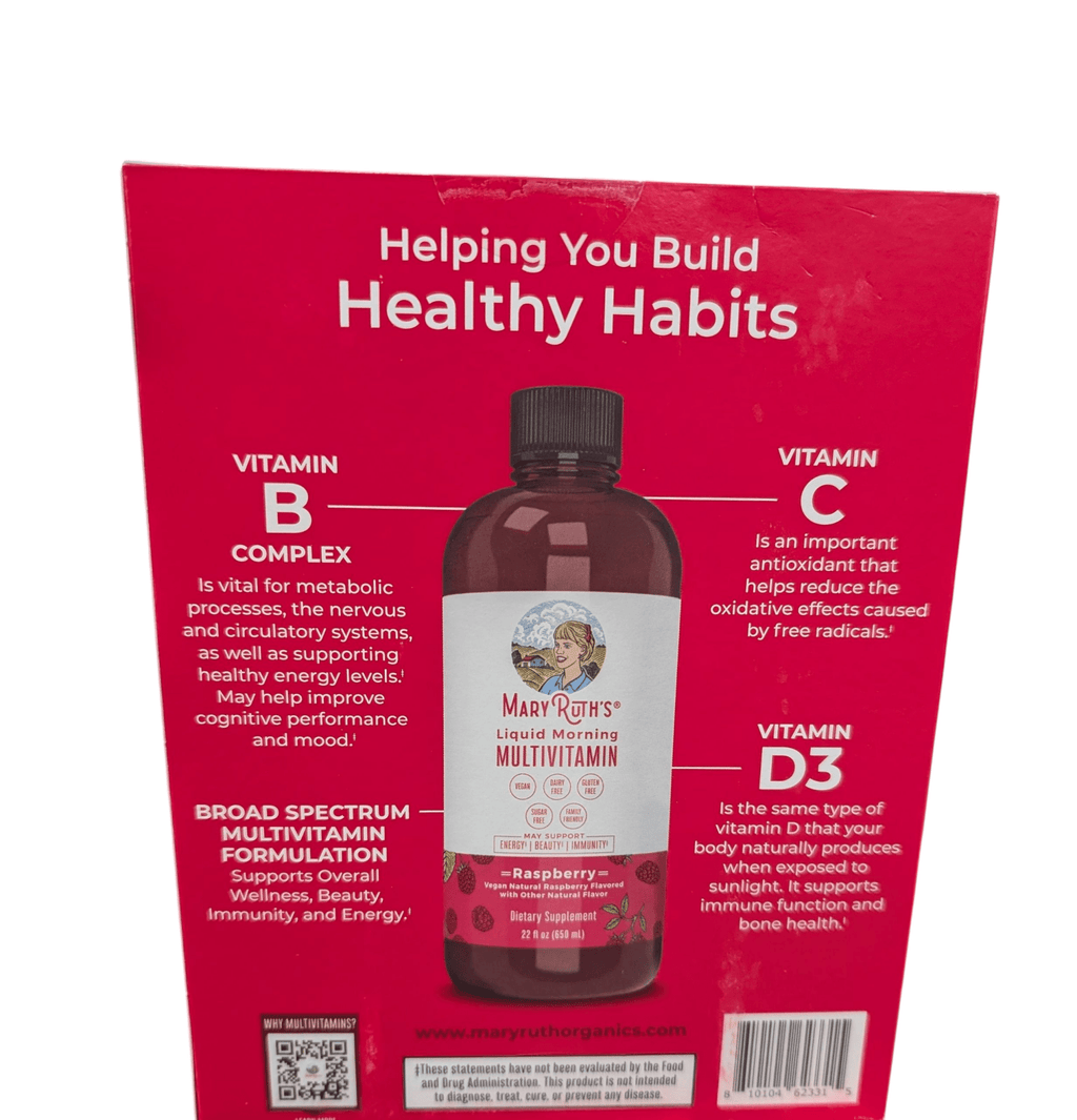 MaryRuth's Liquid Morning Multivitamin, Raspberry, 22 fl. oz., 2 pk. - PhishStones Products