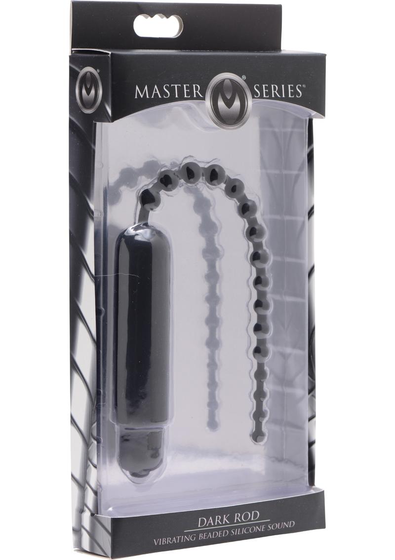 Master Series Dark Rod Vibrating Beaded Silicone Sound - PhishStones Products