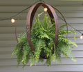 Rustic Hanging Plant Holder, Made with Reclaimed Barrel Rings