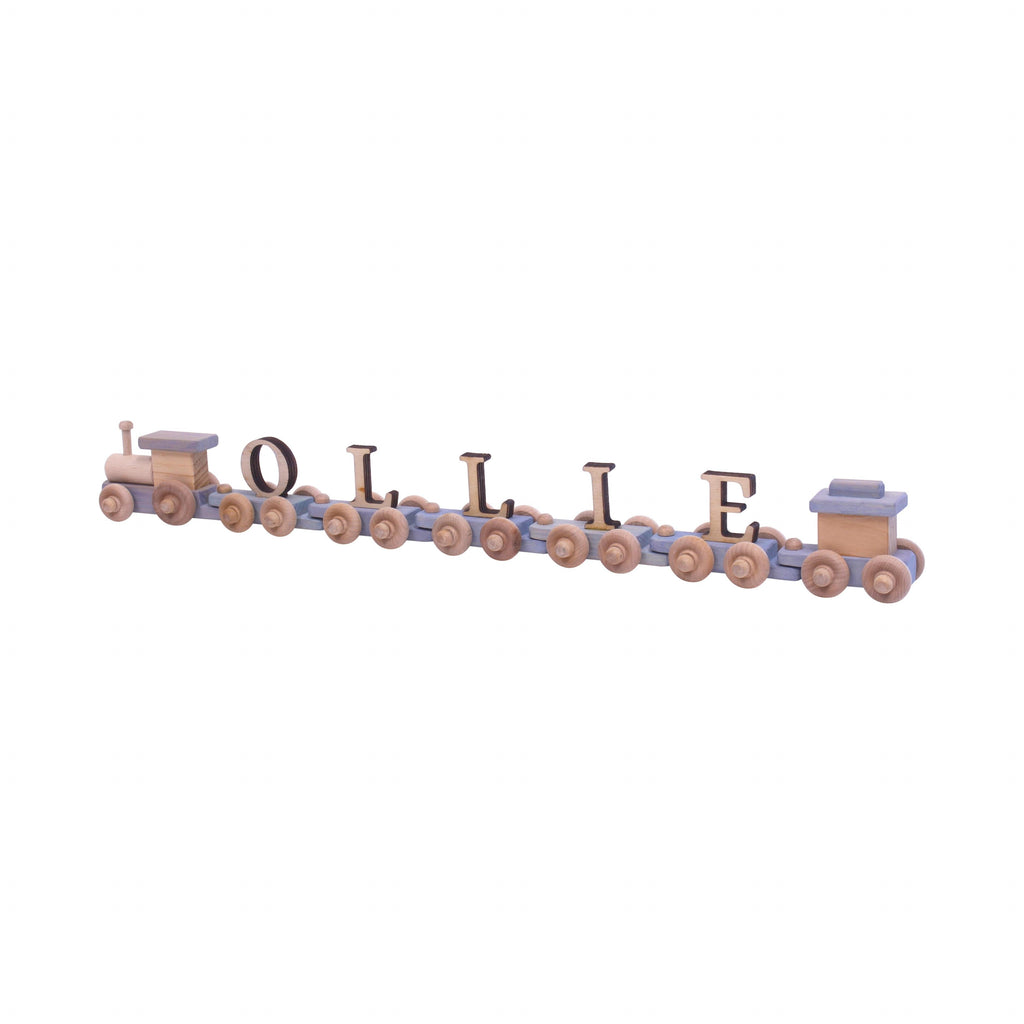 Wooden Name Train Toy, Custom ABC Letter Train, Amish-Made