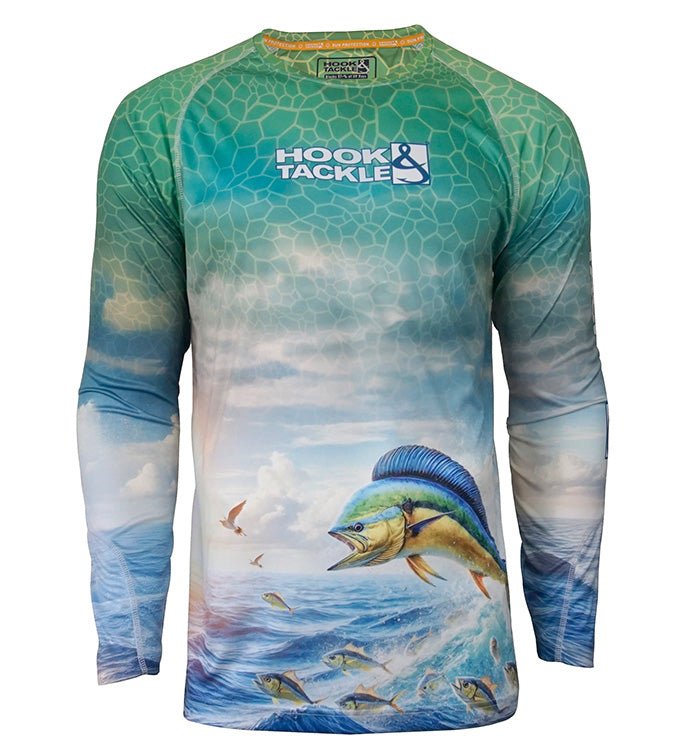 Men's Bull Dolphin L/S UV Fishing Shirt - PhishStones Products