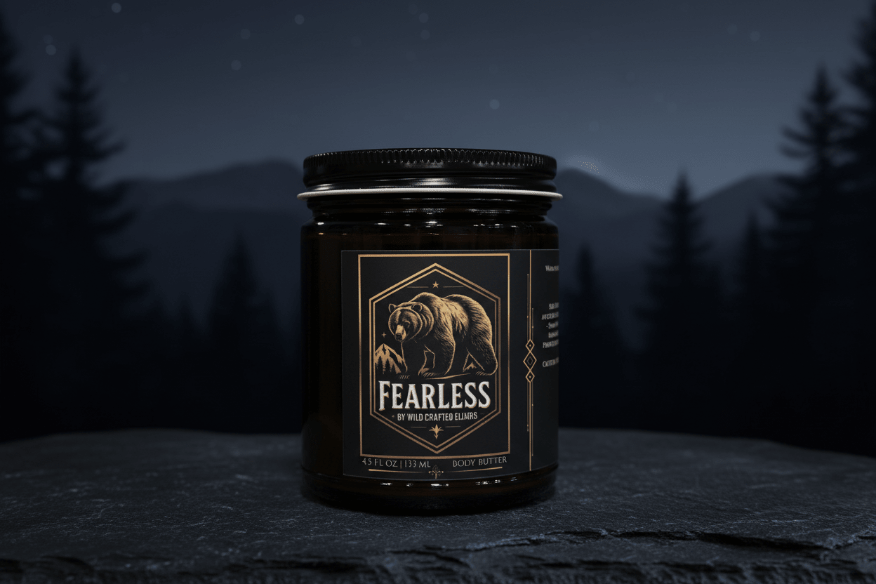 Men's Fearless Body Butter - Rich Deep Moisturizer for Dry, Rough Skin (4.5 fl oz) - PhishStones Products
