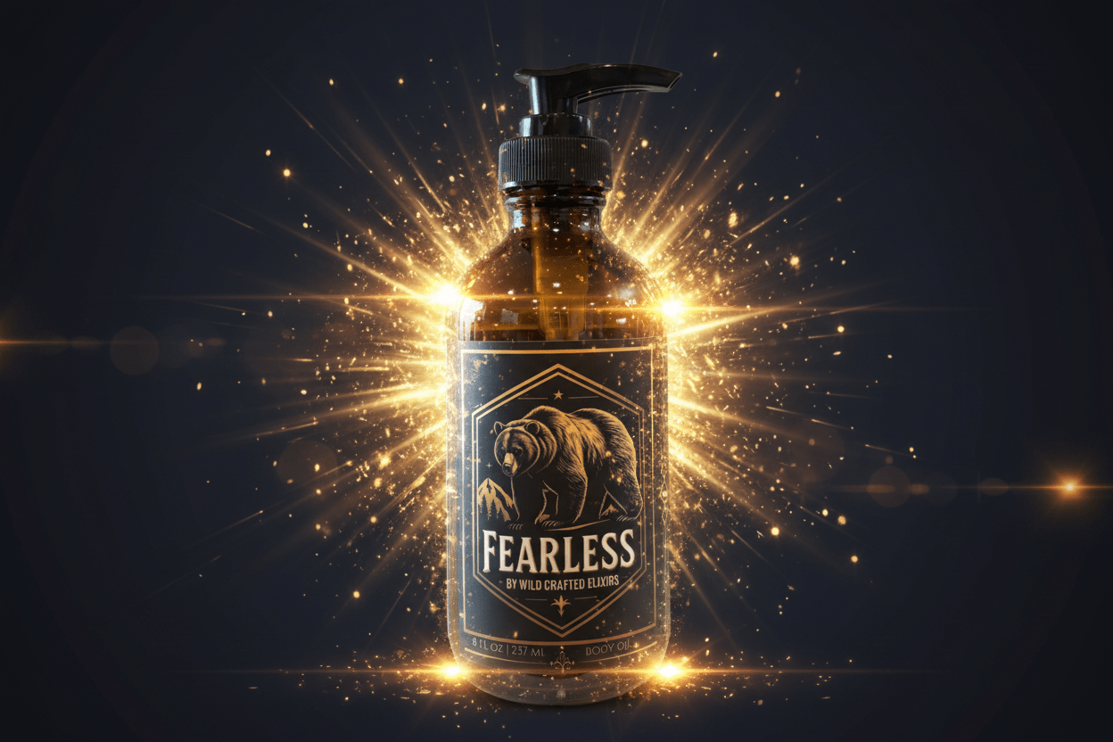 Men's Fearless Body Oil - Lightweight Natural Moisturizer (8 fl oz) - PhishStones Products